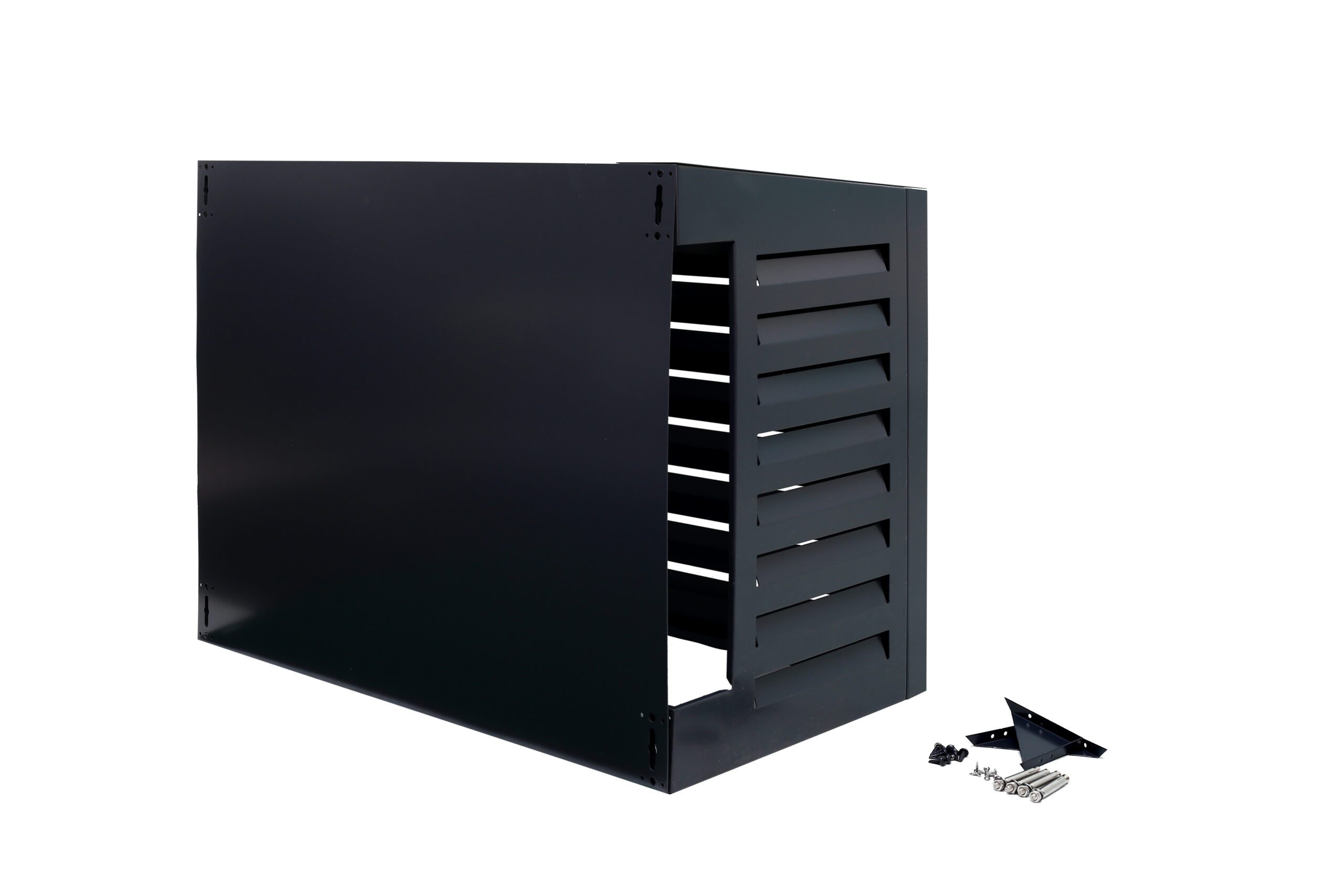Qventi Airconditioner cover louvre achterplaat Zwart 100*75