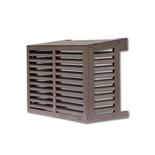 Qventi Airconditioner Bruin  cover houtcomposiet basis Bruin 100x75x50cm